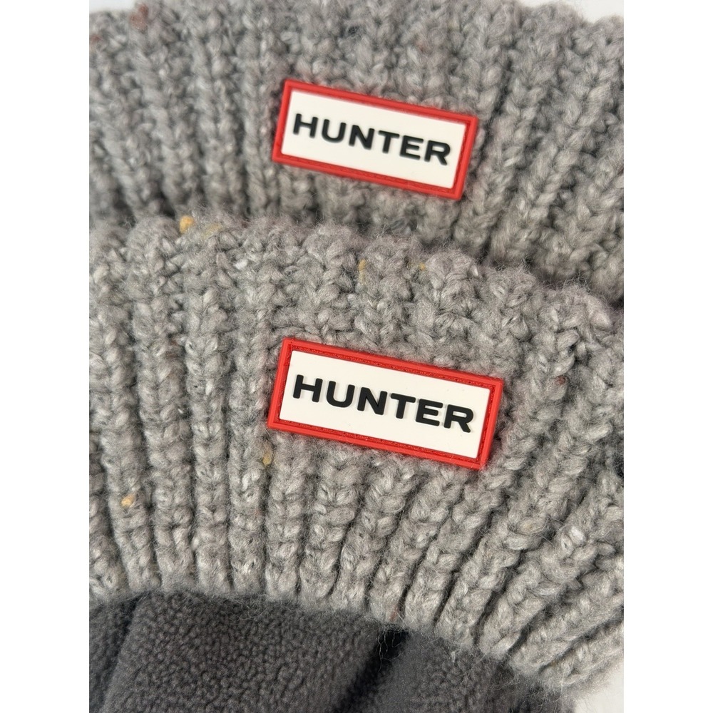 Hunter Tall Boot Socks Knit Cuff Fleece Liners Gray Size L Womens 8-10